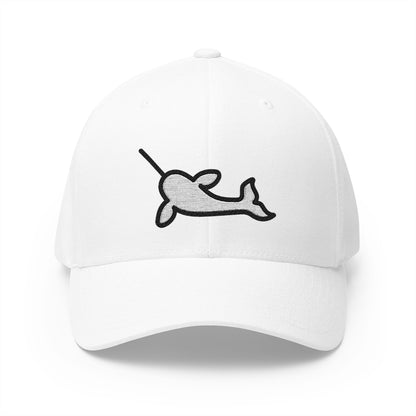 Narwhal Emoji White Cap – Premium by Capmoji