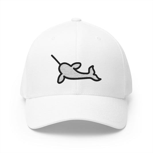 Narwhal Emoji White Cap – Premium by Capmoji