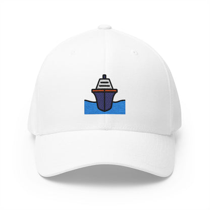 Passenger Ship Emoji White Cap – Premium by Capmoji