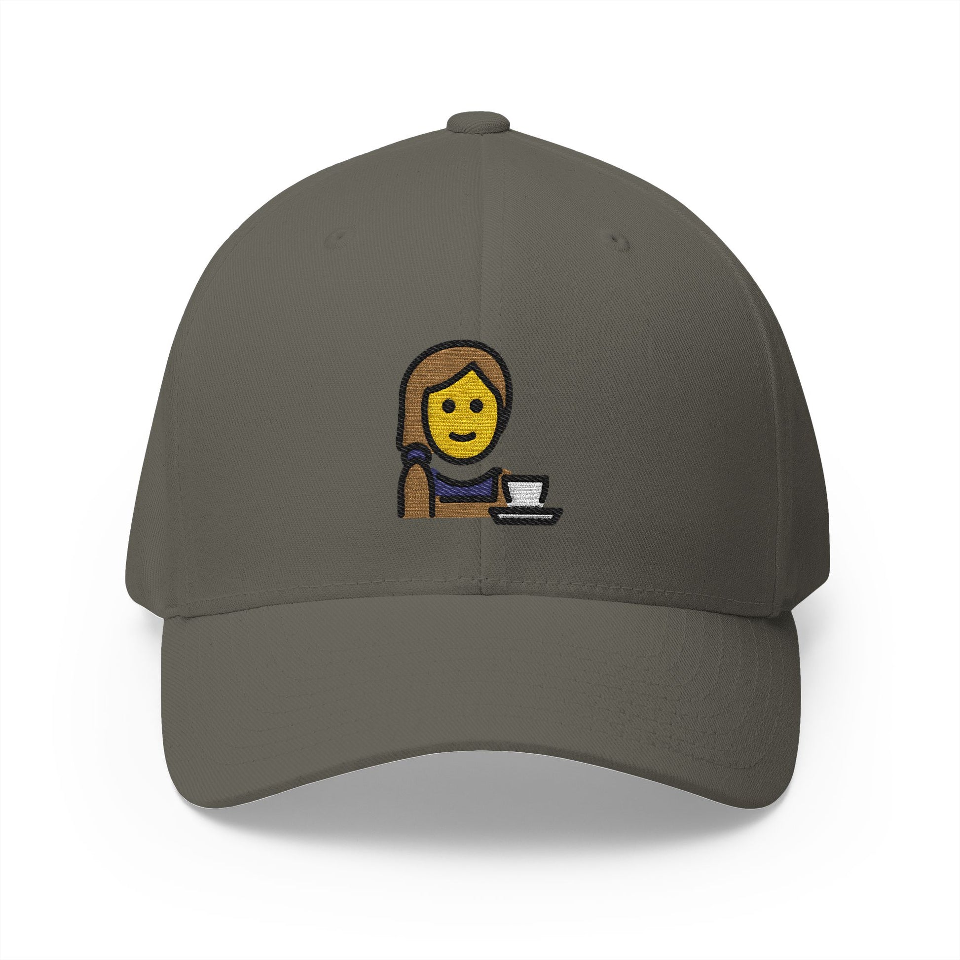 Woman Barista Emoji Olive Cap – Premium by Capmoji
