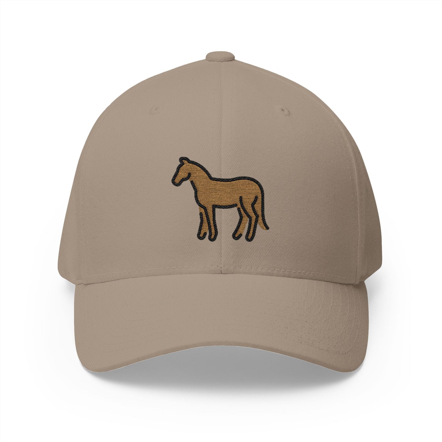 Horse Emoji Khaki Cap – Premium by Capmoji