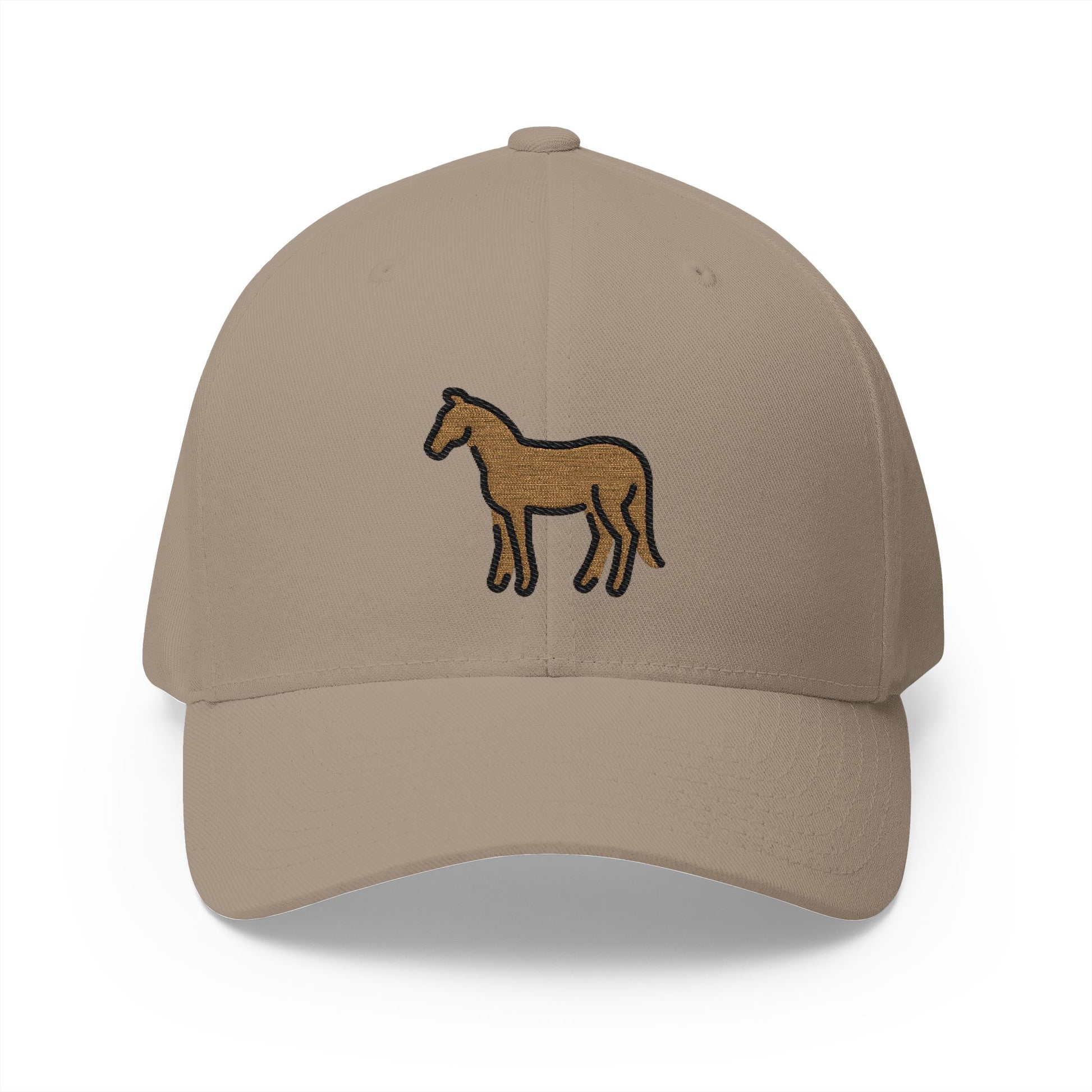 Horse Emoji Khaki Cap – Premium by Capmoji