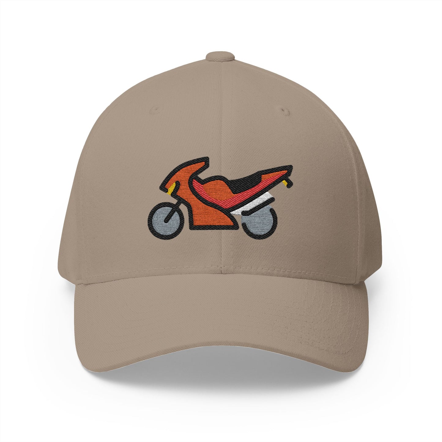 Motorcycle Emoji Khaki Cap – Premium by Capmoji