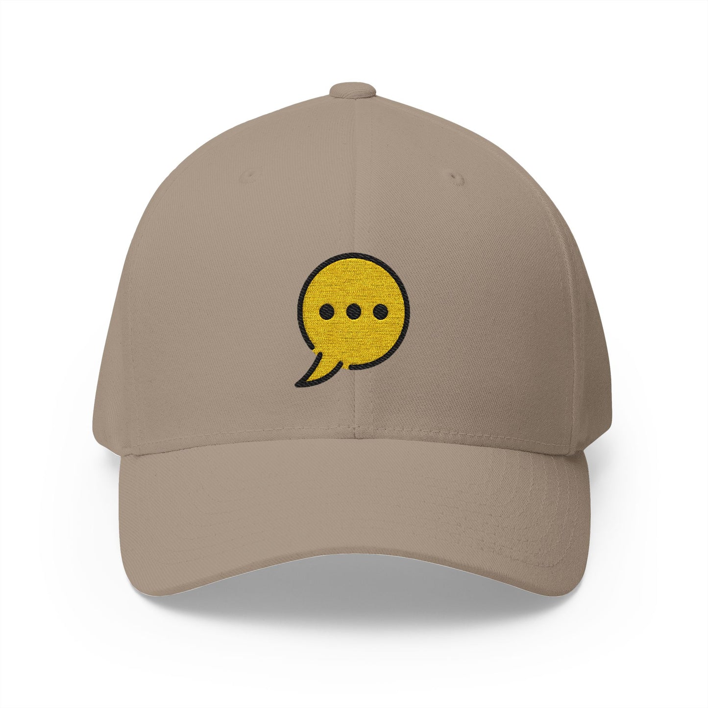 Comment Emoji Khaki Cap – Premium by Capmoji