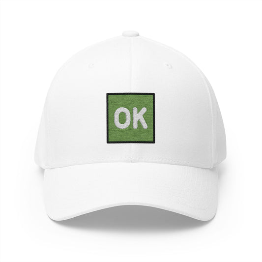 Ok Button Emoji White Cap – Premium by Capmoji