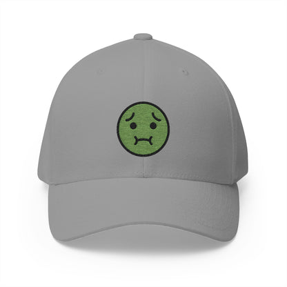 Nauseated Face Emoji Grey Cap – Premium by Capmoji