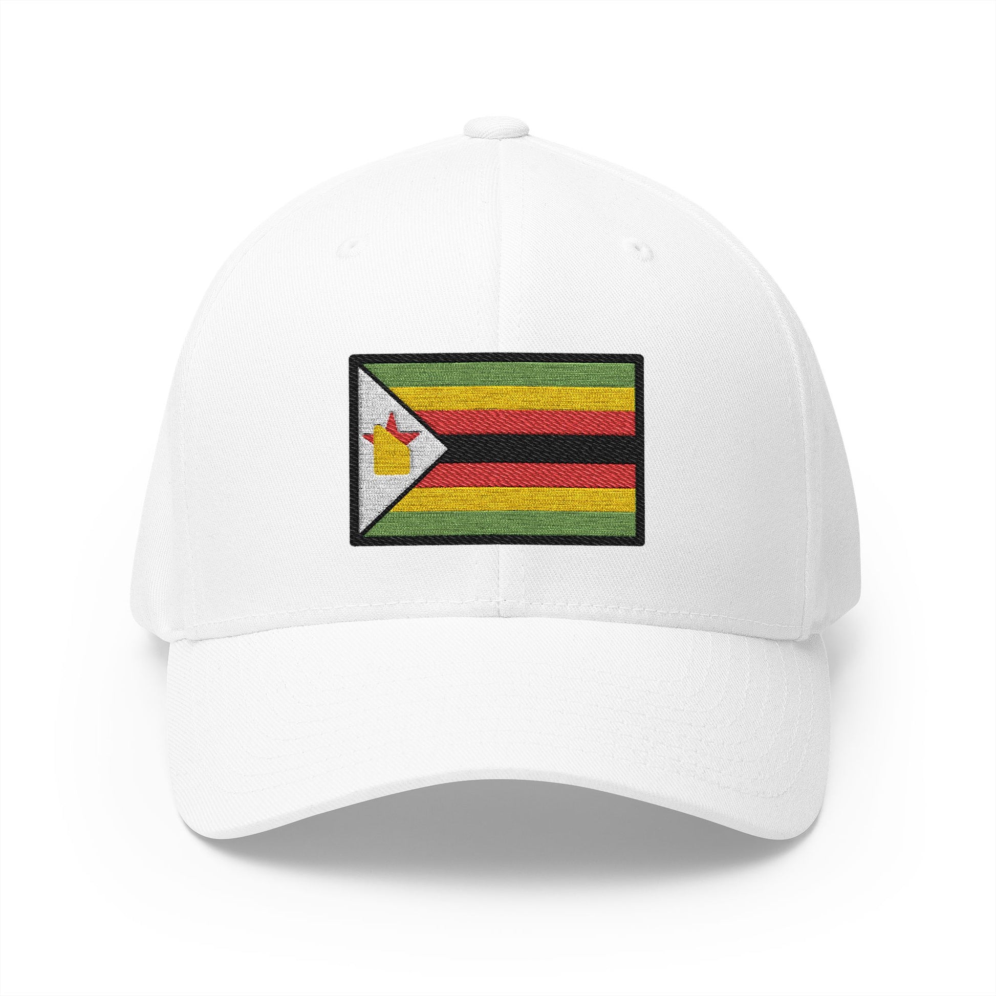 Flag: Zimbabwe Emoji White Cap – Premium by Capmoji