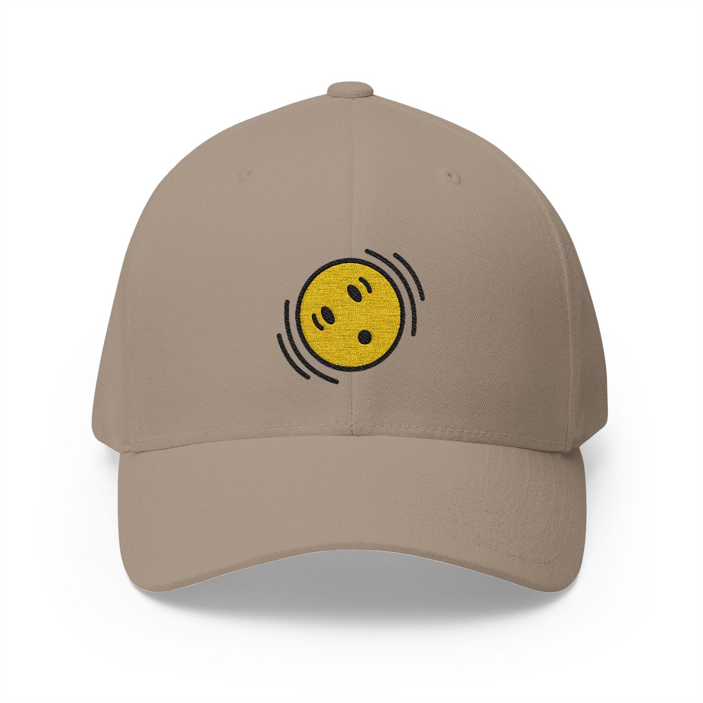 Shaking Face Emoji Khaki Cap – Premium by Capmoji