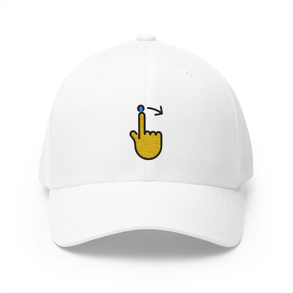 Swipe Right Emoji White Cap – Premium by Capmoji