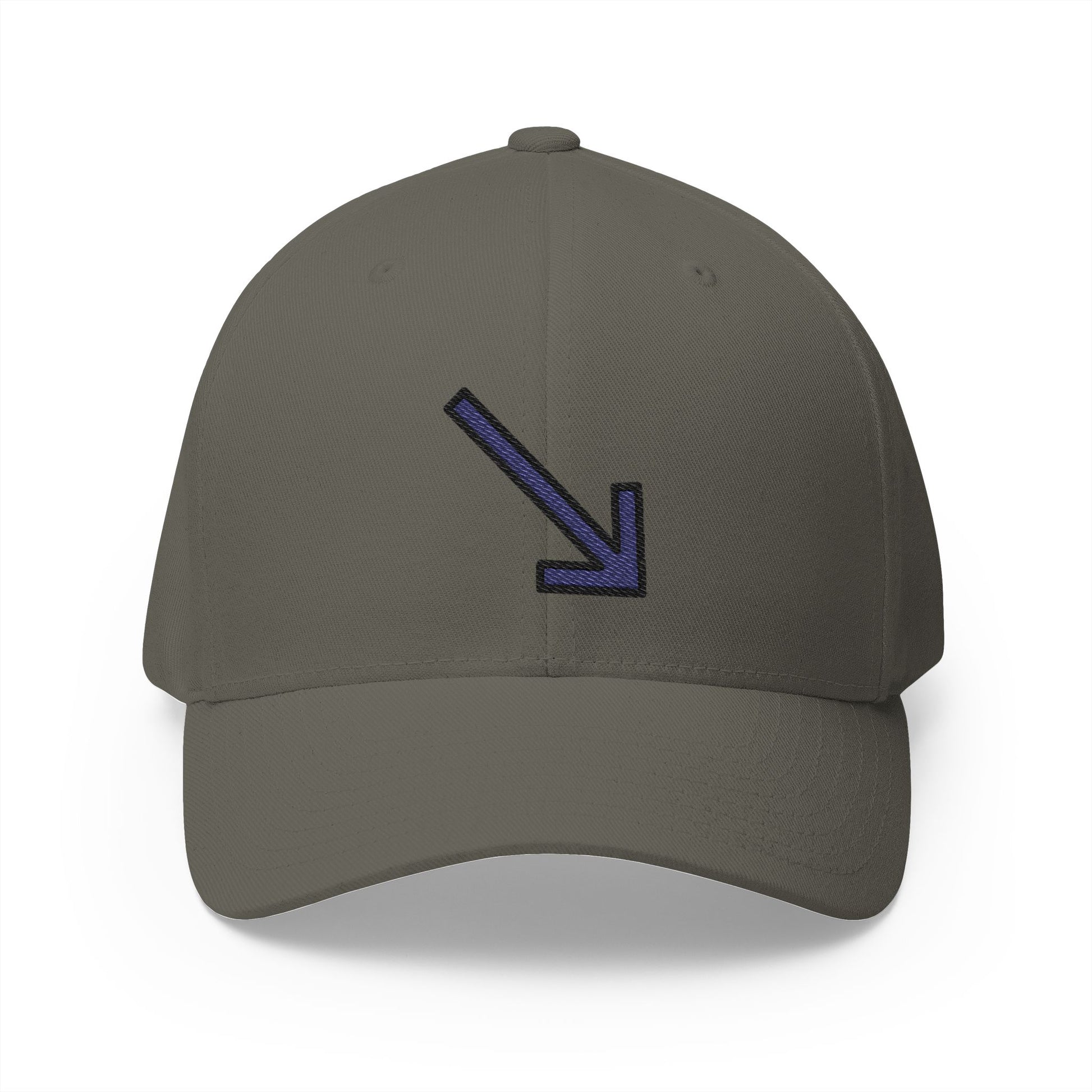 Down-Right Arrow Emoji Olive Cap – Premium by Capmoji