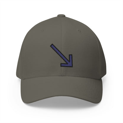 Down-Right Arrow Emoji Olive Cap – Premium by Capmoji