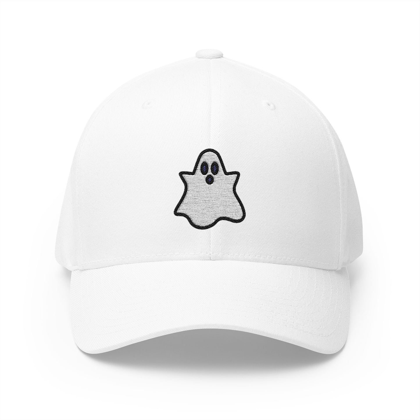Ghost Emoji White Cap – Premium by Capmoji