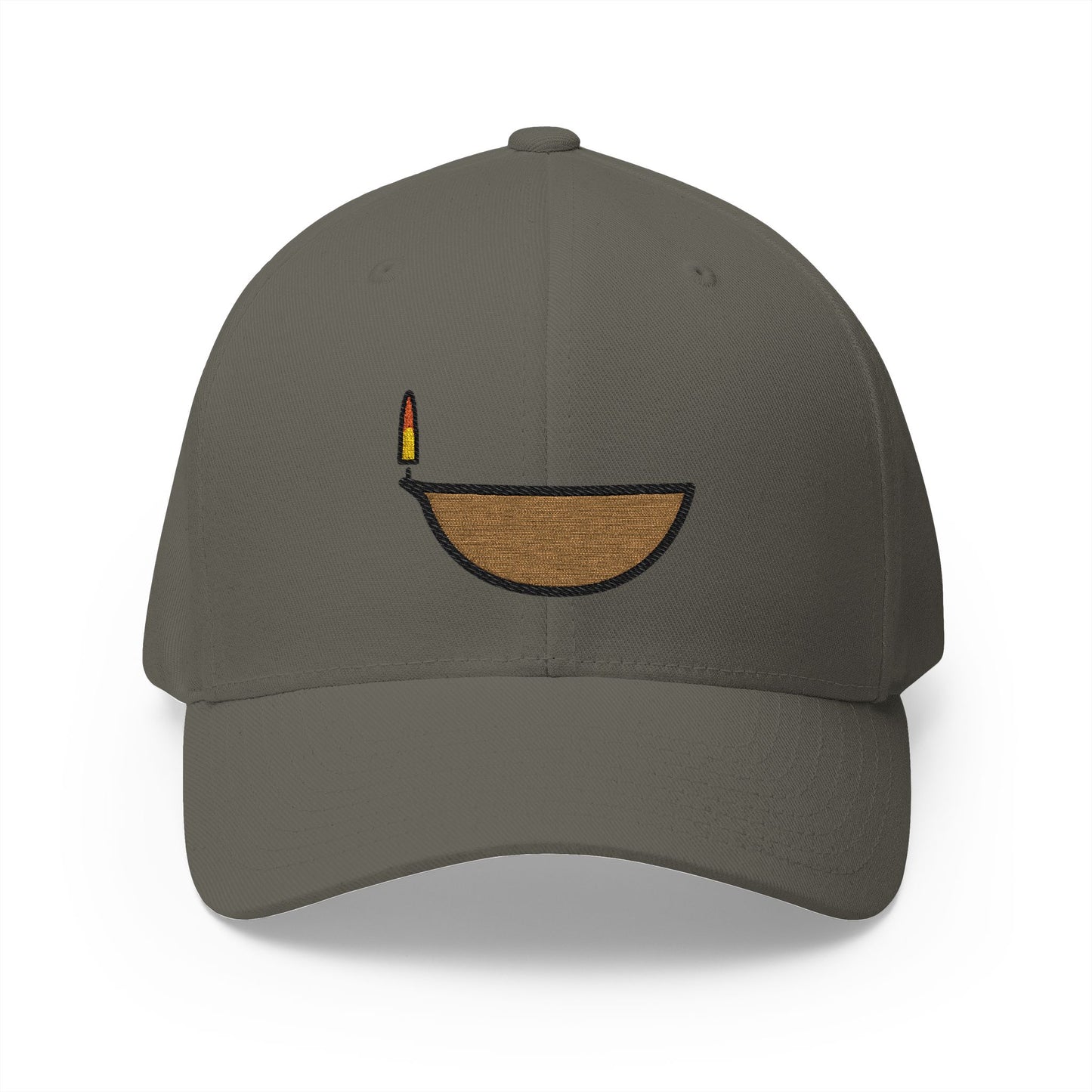 Diya Lamp Emoji Olive Cap – Premium by Capmoji