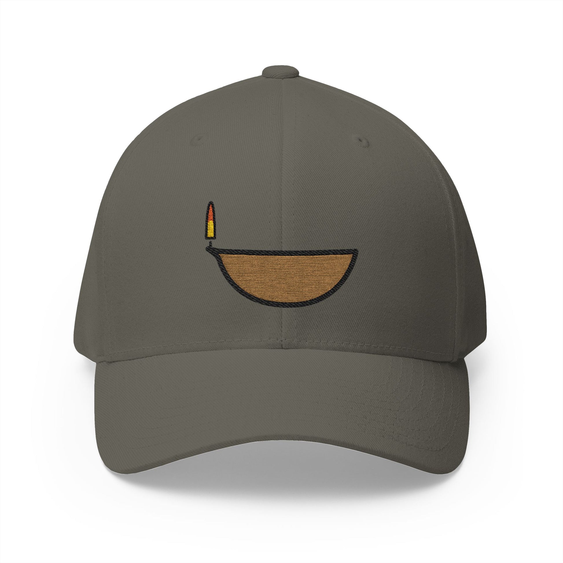 Diya Lamp Emoji Olive Cap – Premium by Capmoji