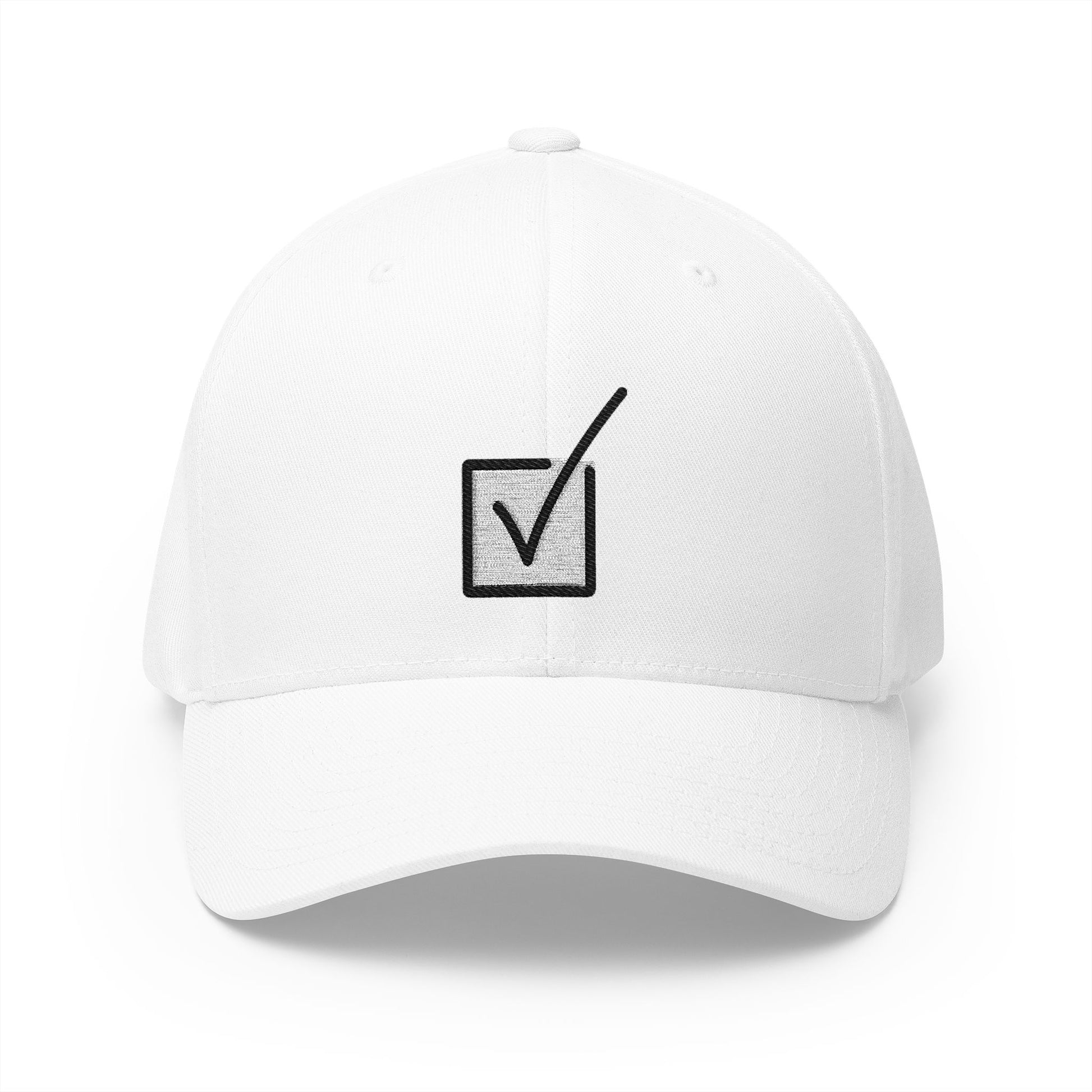 Check Box With Check Emoji White Cap – Premium by Capmoji