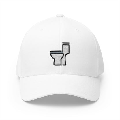 Toilet Emoji White Cap – Premium by Capmoji