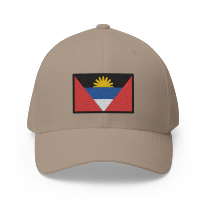 Flag: Antigua & Barbuda Emoji Khaki Cap – Premium by Capmoji