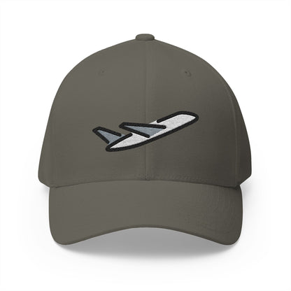 Airplane Departure Emoji Olive Cap – Premium by Capmoji