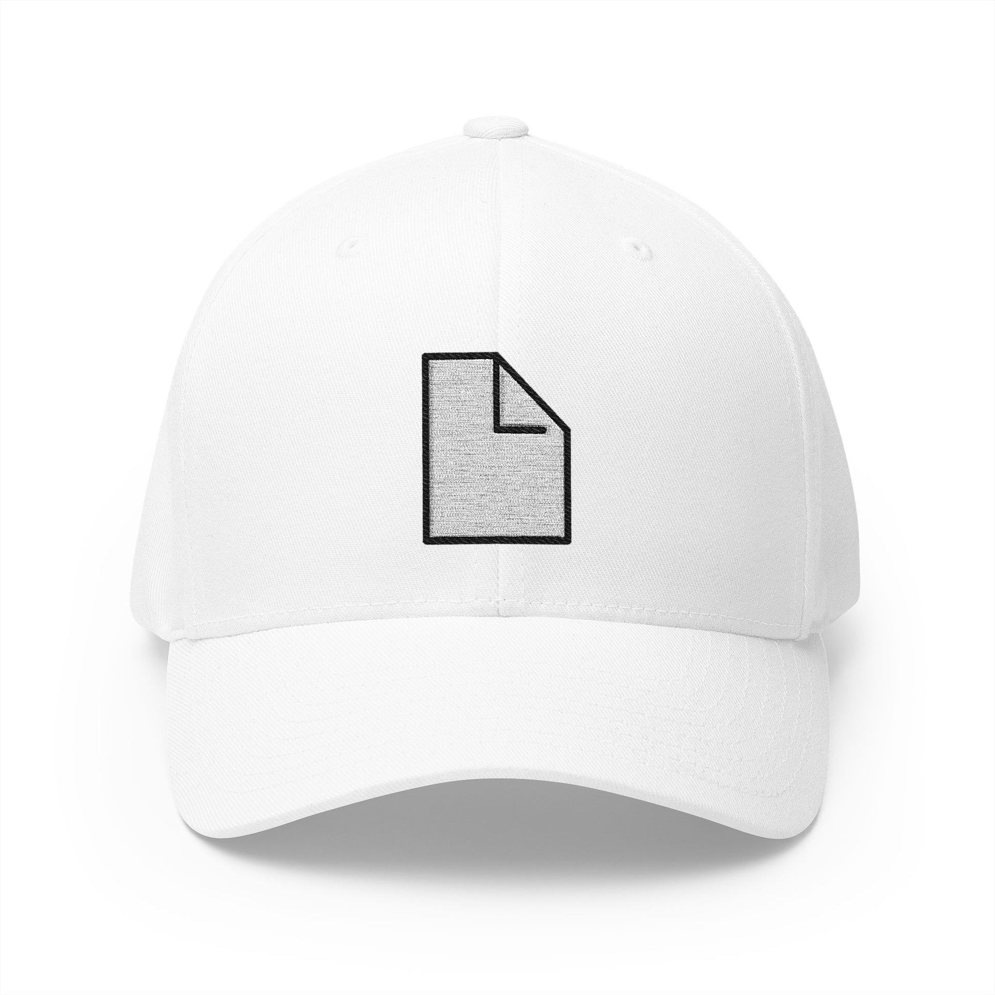 Page Facing Up Emoji White Cap – Premium by Capmoji