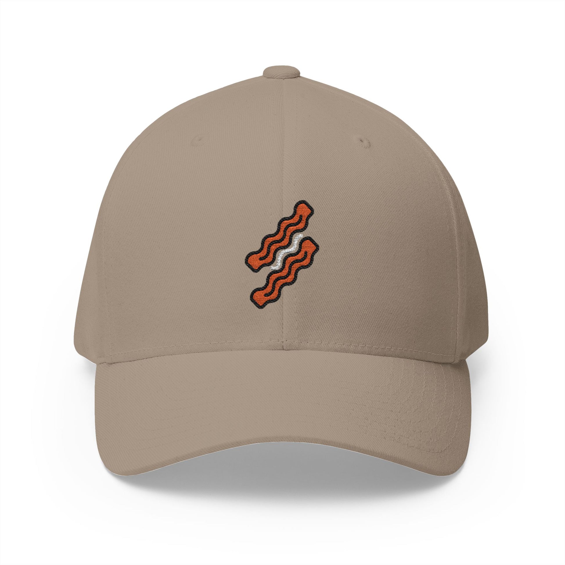 Bacon Emoji Khaki Cap – Premium by Capmoji