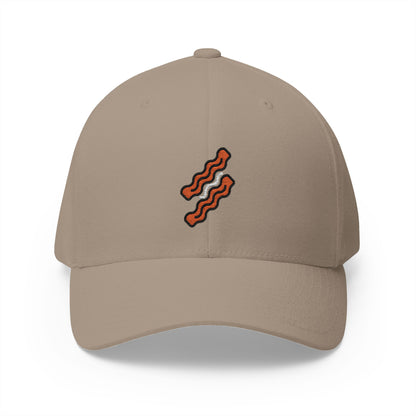 Bacon Emoji Khaki Cap – Premium by Capmoji