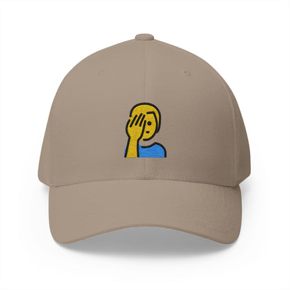 Man Facepalming Emoji Khaki Cap – Premium by Capmoji