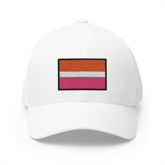 Lesbian Emoji White Cap – Premium by Capmoji