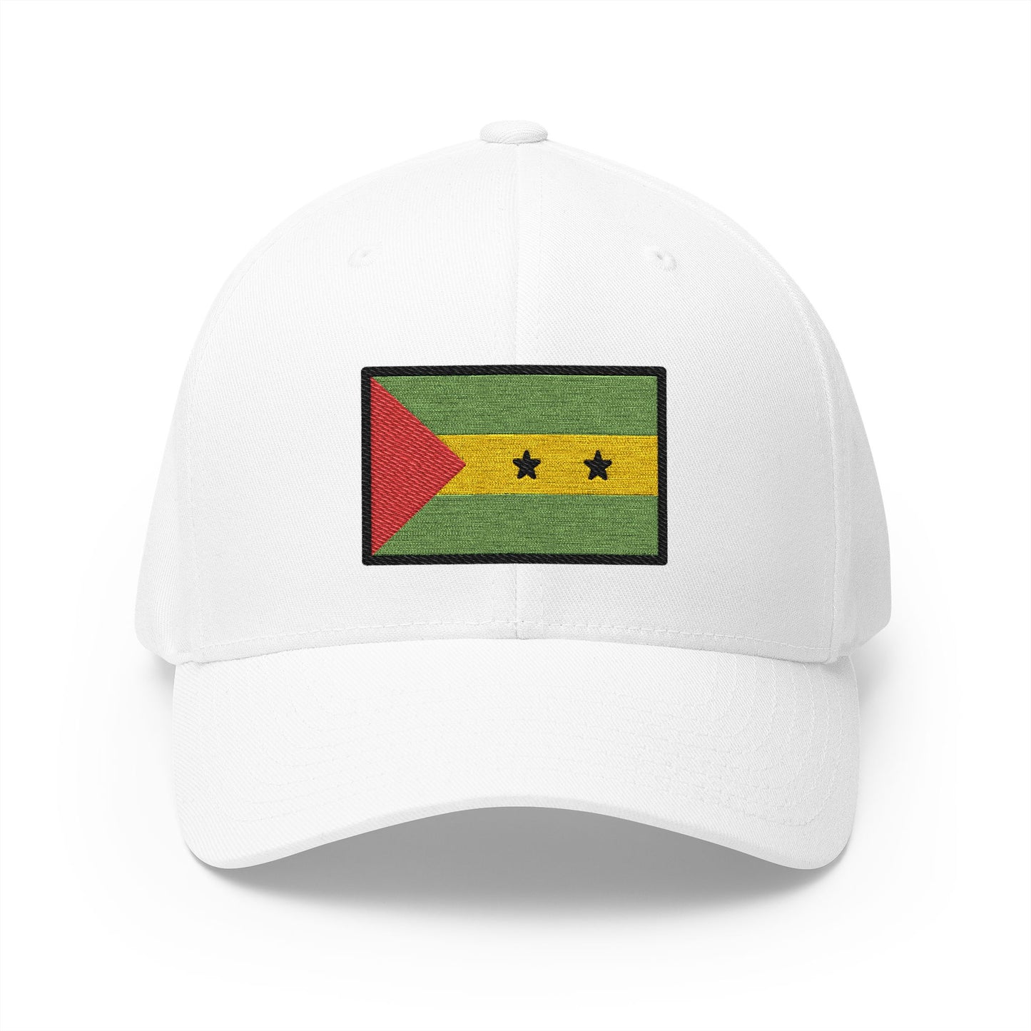 Flag: São Tomé & Príncipe Emoji White Cap – Premium by Capmoji
