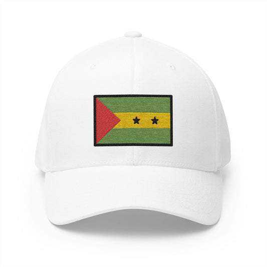 Flag: São Tomé & Príncipe Emoji White Cap – Premium by Capmoji