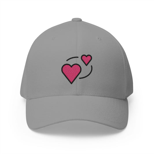 Revolving Hearts Emoji Grey Cap – Premium by Capmoji