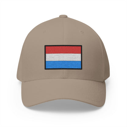 Flag: Luxembourg Emoji Khaki Cap – Premium by Capmoji