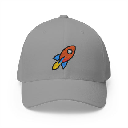 Rocket Emoji Grey Cap – Premium by Capmoji