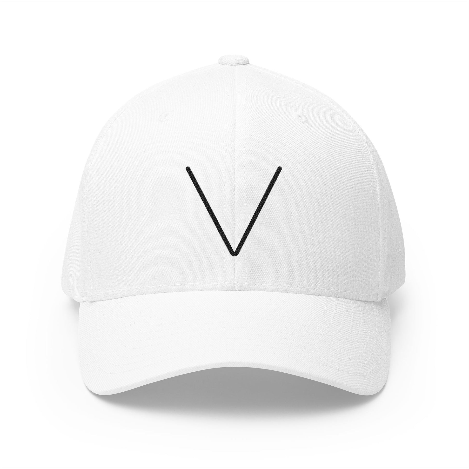 Downwards Button Emoji White Cap – Premium by Capmoji