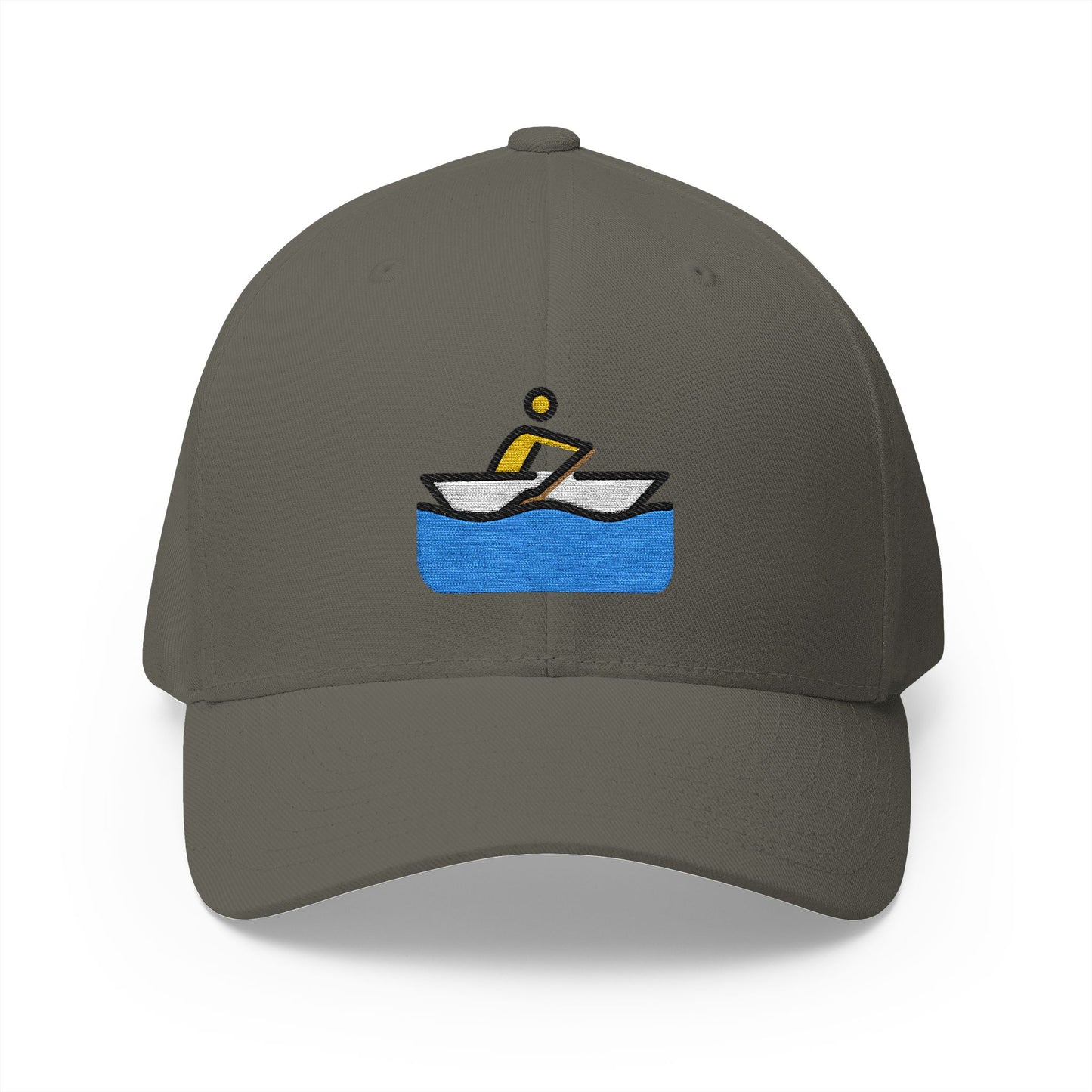 Man Rowing Boat Emoji Olive Cap – Premium by Capmoji