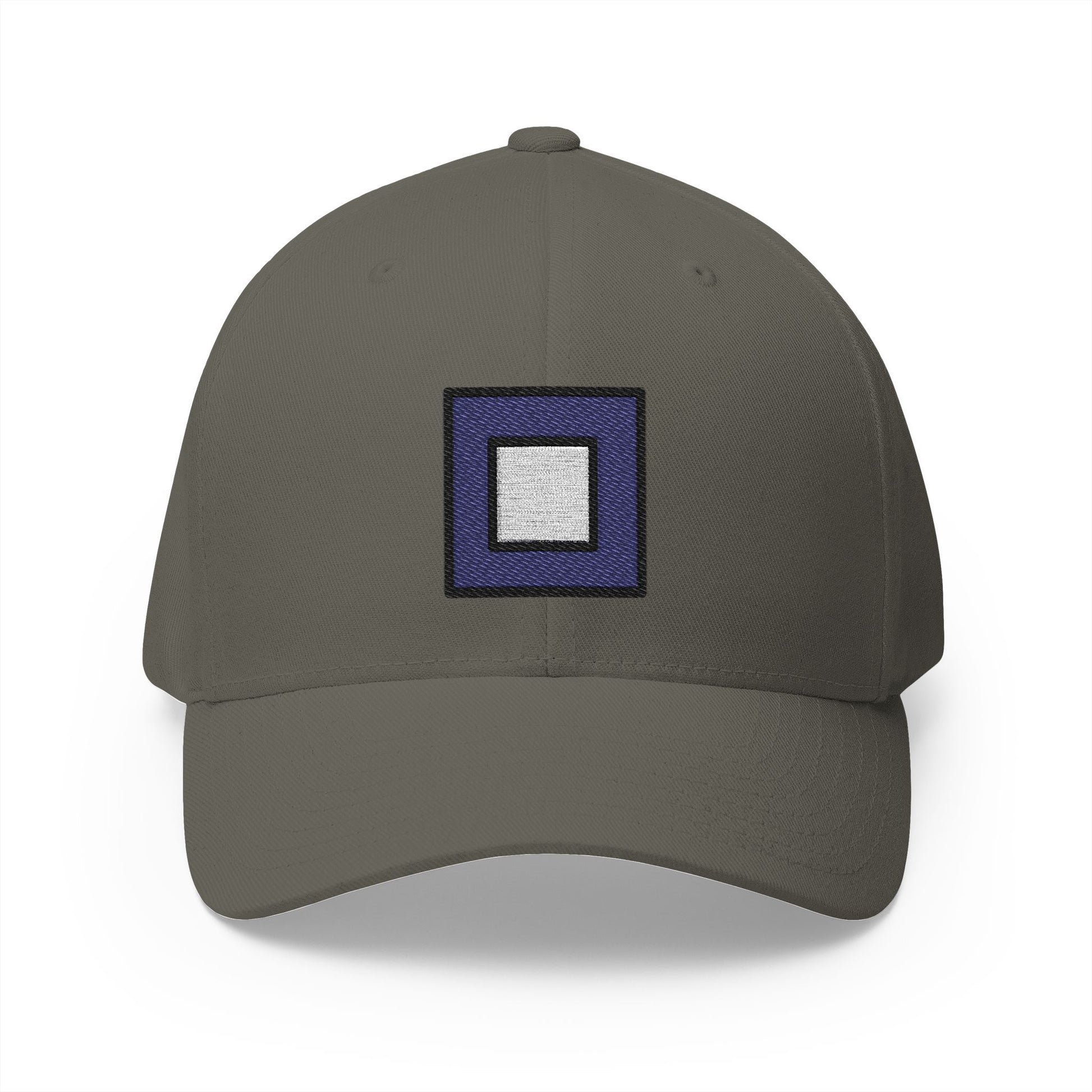 Black Square Button Emoji Olive Cap – Premium by Capmoji