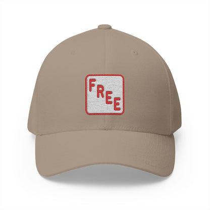 Free Button Emoji Khaki Cap – Premium by Capmoji