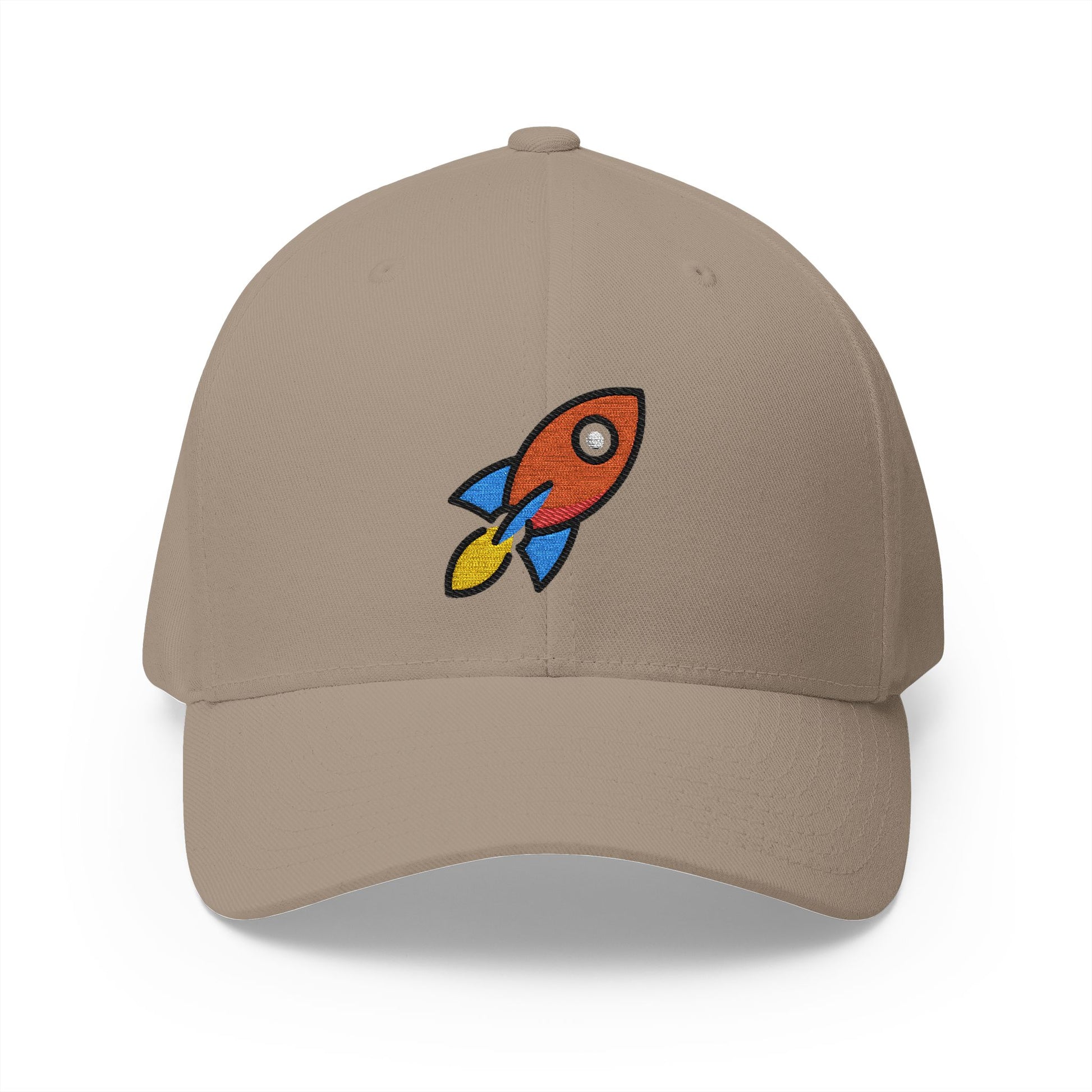 Rocket Emoji Khaki Cap – Premium by Capmoji