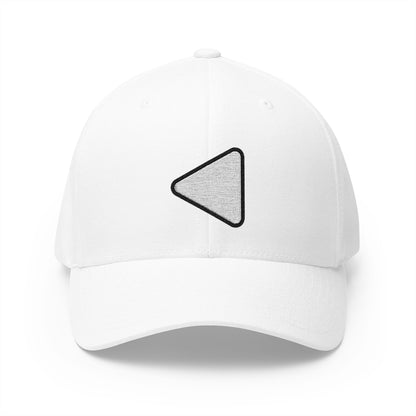 Reverse Button Emoji White Cap – Premium by Capmoji