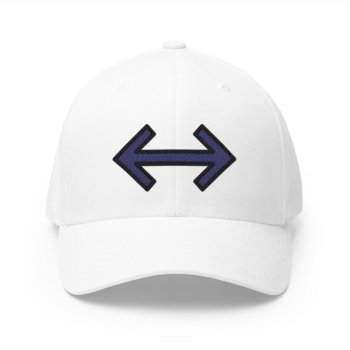 Left-Right Arrow Emoji White Cap – Premium by Capmoji