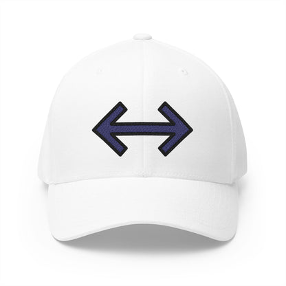 Left-Right Arrow Emoji White Cap – Premium by Capmoji
