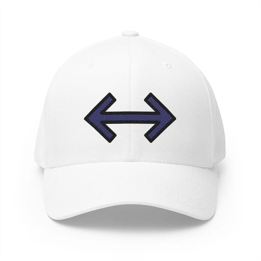 Left-Right Arrow Emoji White Cap – Premium by Capmoji