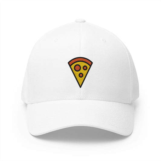Pizza Emoji White Cap – Premium by Capmoji