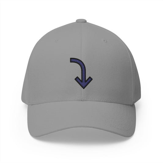 Right Arrow Curving Down Emoji Grey Cap – Premium by Capmoji