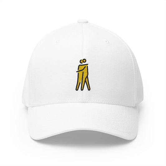 People Hugging Emoji White Cap – Premium by Capmoji