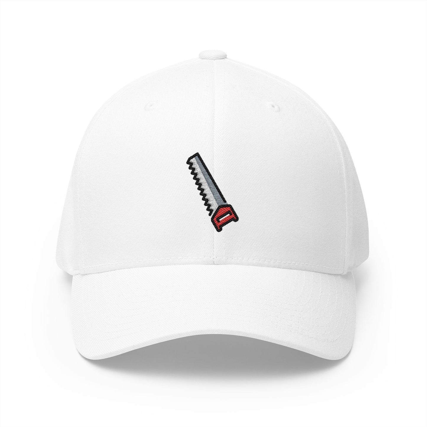 Carpentry Saw Emoji White Cap – Premium by Capmoji