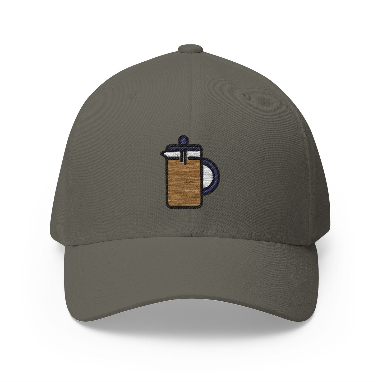 French Press Emoji Olive Cap – Premium by Capmoji
