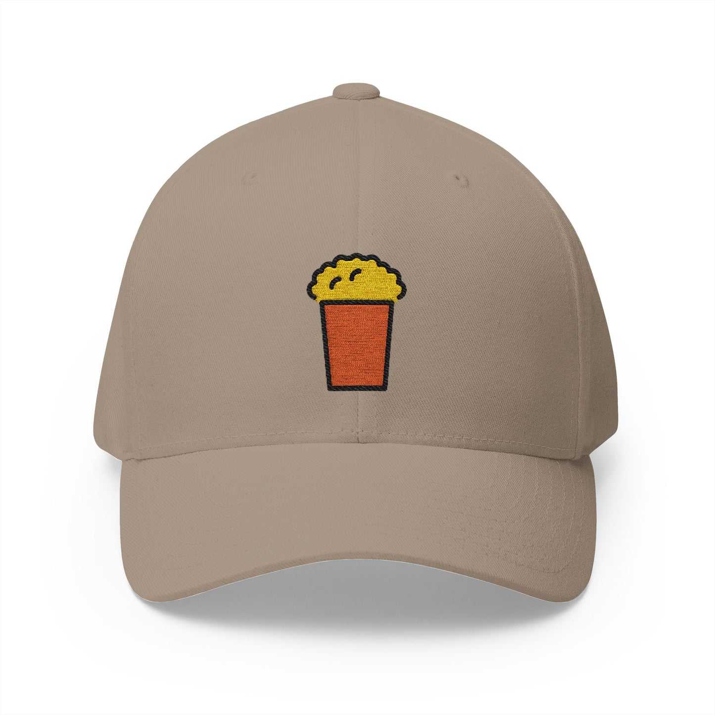 Popcorn Emoji Khaki Cap – Premium by Capmoji