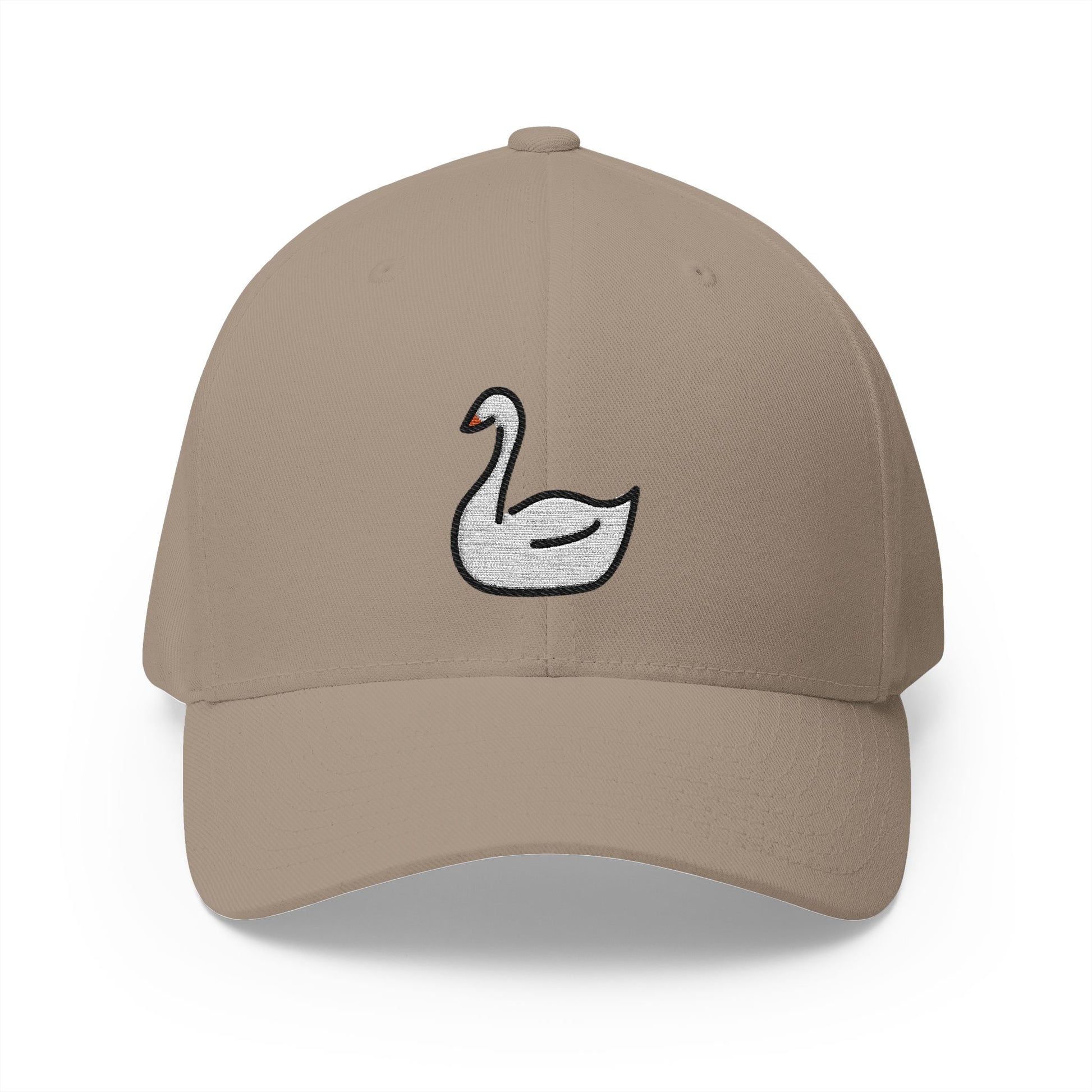 Swan Emoji Khaki Cap – Premium by Capmoji