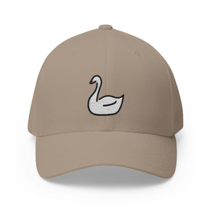 Swan Emoji Khaki Cap – Premium by Capmoji