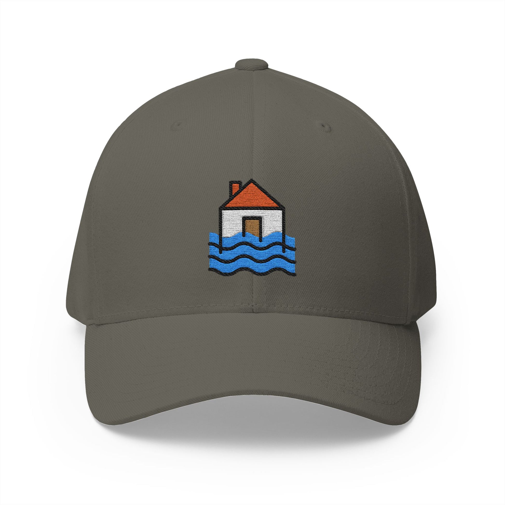 Flood Emoji Olive Cap – Premium by Capmoji